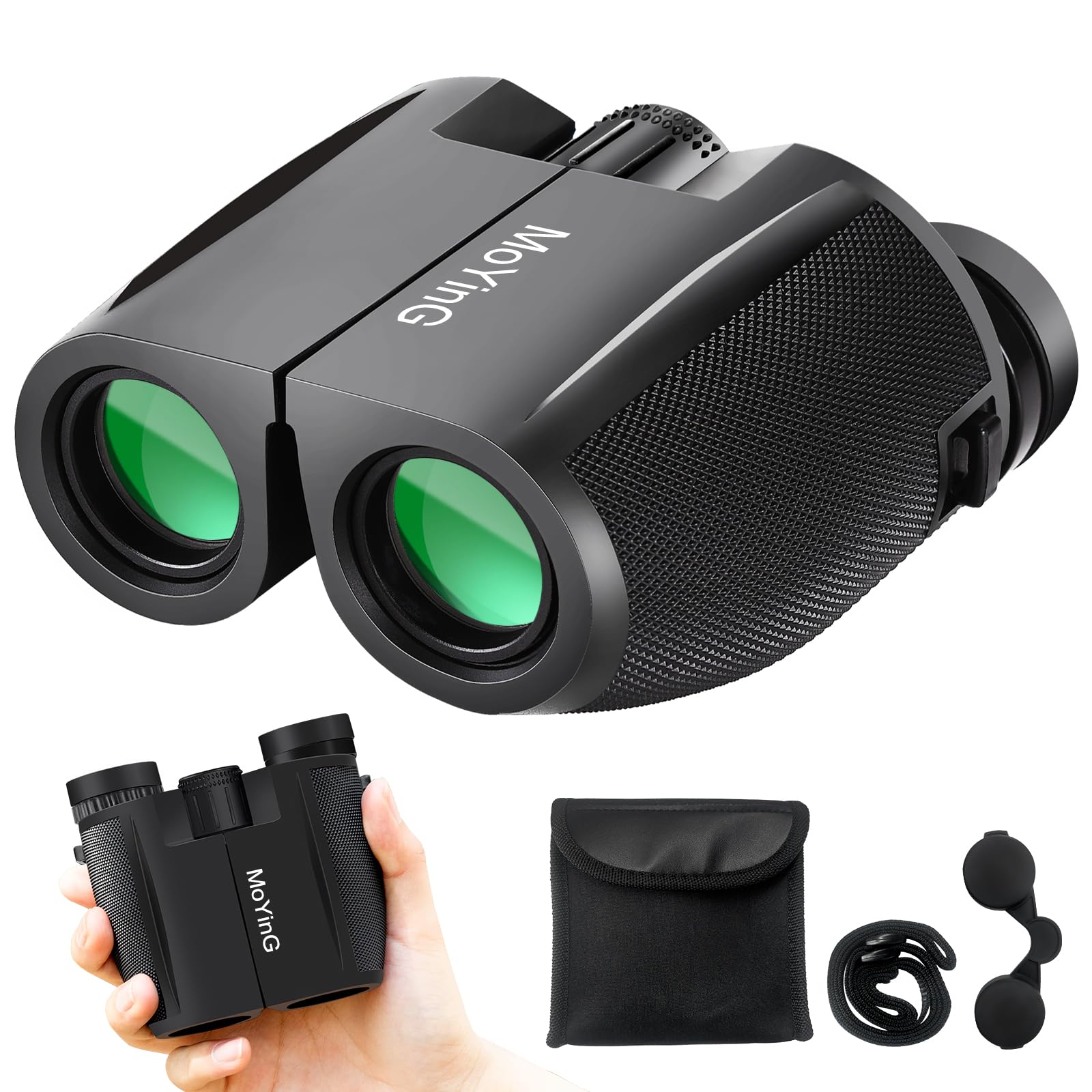 12X25 High Powered Binoculars For Adults, Waterproof Compact Binoculars With Clear Low Light Vision, Small Binoculars For Bird W